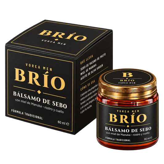 Brío · Bálsamo de sebo para hombre con miel de Manuka