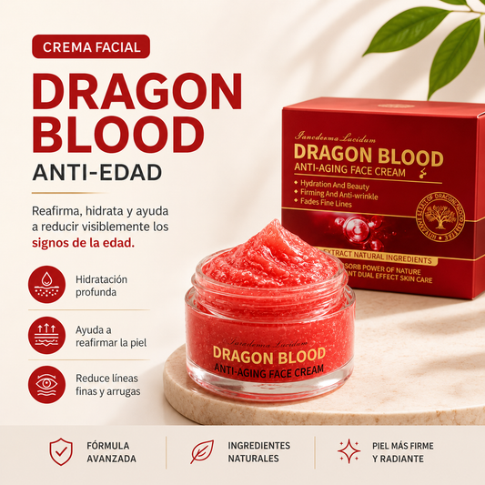 Crema Facial Anti-Edad con extracto de sangre de dragón